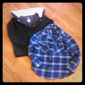 3T Toddler Jacket and Flannel Button Down Top